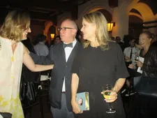Congratulations for James Schamus with Linda Emond at the Yale Club